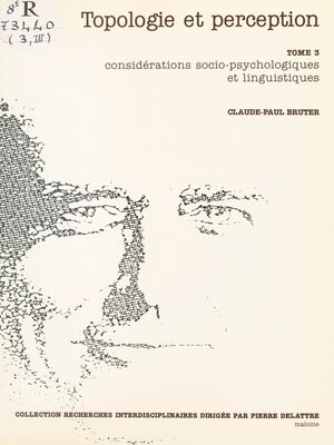 cover image of Topologie et perception (3)